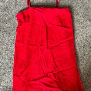 Vibrant Red Spaghetti Strap Dress